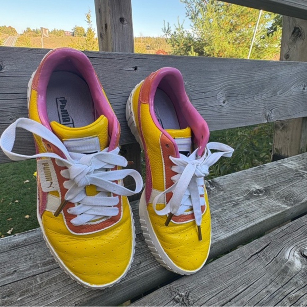 Puma - Custom Yellow and Pink Sneakers